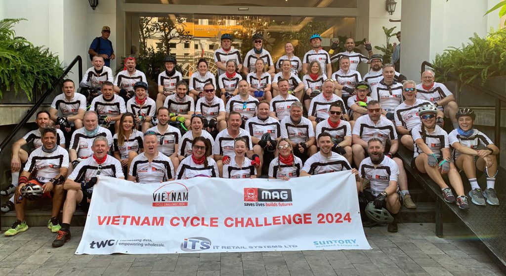 43 British & Irish business leaders successfully complete Bikes Against Bombs Cycle Challenge in Vietnam